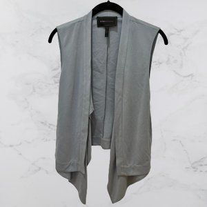 BCBG MaxAzria Powder Blue Waterfall Draped Sleeveless Vest | XS